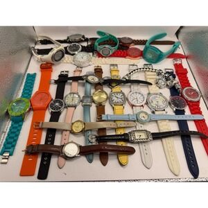 Mixed Brands Womens Watches Lot Of 25 For Parts Or Repair